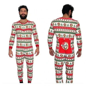 Buc-ee's Youth Beaver Inspired Striped XMas Christmas One Piece Pajamas